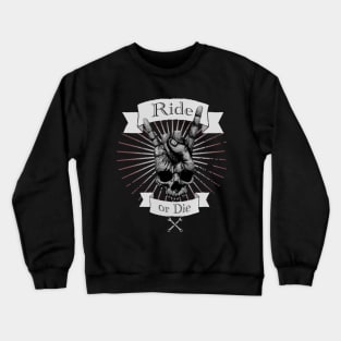 Skull greeting riders Crewneck Sweatshirt